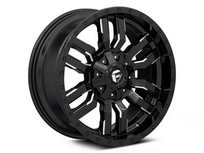 Fuel Wheels Sledge Gloss Black Milled Wheel; 20x10; -18mm Offset (93-98 Jeep Grand Cherokee ZJ)