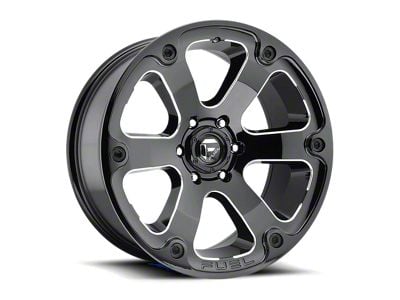 Fuel Wheels Beast Gloss Black Milled Wheel; 18x9; -12mm Offset (99-04 Jeep Grand Cherokee WJ)