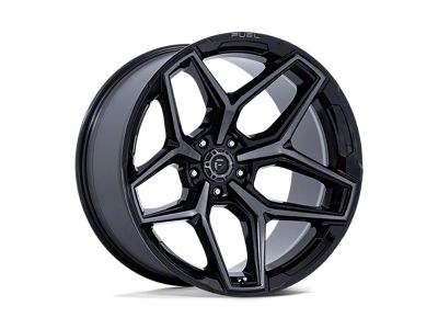 Fuel Wheels Flux Gloss Black Brushed Face with Gray Tint Wheel; 20x10; -18mm Offset (99-04 Jeep Grand Cherokee WJ)