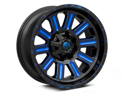 Fuel Wheels Hardline Gloss Black with Blue Tinted Clear Wheel; 20x10; -18mm Offset (99-04 Jeep Grand Cherokee WJ)