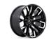 Fuel Wheels Rebar Gloss Black Milled Wheel; 20x10; -18mm Offset (99-04 Jeep Grand Cherokee WJ)