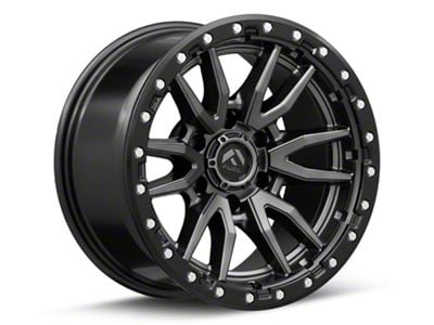 Fuel Wheels Rebel Matte Gunmetal with Black Bead Ring Wheel; 20x9; 20mm Offset (99-04 Jeep Grand Cherokee WJ)