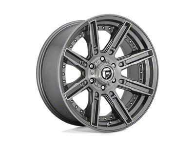 Fuel Wheels Rogue Platinum Brushed Gunmetal with Tinted Clear Wheel; 20x10; -18mm Offset (99-04 Jeep Grand Cherokee WJ)