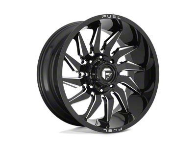 Fuel Wheels Saber Gloss Black Milled Wheel; 22x10; -18mm Offset (99-04 Jeep Grand Cherokee WJ)