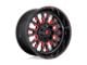 Fuel Wheels Stroke Gloss Black with Red Tinted Clear Wheel; 22x12; -44mm Offset (99-04 Jeep Grand Cherokee WJ)