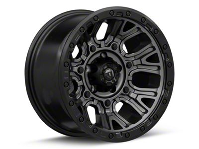 Fuel Wheels Traction Matte Gunmetal with Black Ring Wheel; 20x9; 1mm Offset (99-04 Jeep Grand Cherokee WJ)