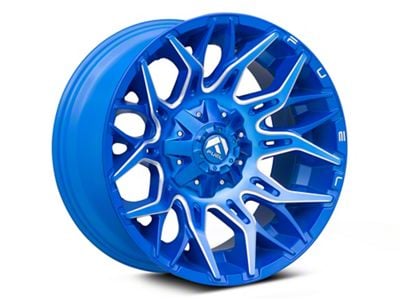 Fuel Wheels Twitch Anodized Blue Milled Wheel; 20x10; -18mm Offset (99-04 Jeep Grand Cherokee WJ)