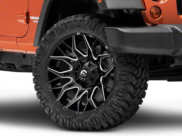 Fuel Wheels Twitch Glossy Black Milled Wheel; 22x10 (99-04 Jeep Grand Cherokee WJ)