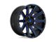 Fuel Wheels Contra Gloss Black with Blue Tinted Clear Wheel; 24x12; -44mm Offset (05-10 Jeep Grand Cherokee WK)