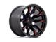 Fuel Wheels Flame Gloss Black Milled with Candy Red Wheel; 20x12; -44mm Offset (05-10 Jeep Grand Cherokee WK)