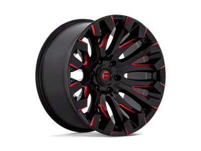 Fuel Wheels Quake Gloss Black Milled with Red Tint Wheel; 20x10; -18mm Offset (05-10 Jeep Grand Cherokee WK)