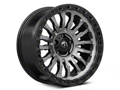 Fuel Wheels Rincon Matte Gunmetal with Black Ring Wheel; 18x9; -12mm Offset (11-21 Jeep Grand Cherokee WK2)