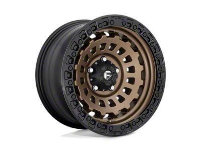 Fuel Wheels Zephyr Matte Bronze with Black Bead Ring Wheel; 17x9; -12mm Offset (99-04 Jeep Grand Cherokee WJ)