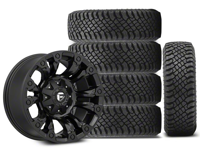 18x9 Fuel Wheels Vapor & 35in Atturo All-Terrain Trail Blade X/T Tire Package; Set of 5 (18-24 Jeep Wrangler JL)