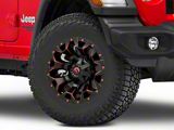 Fuel Wheels Assault Matte Black Red Milled Wheel; 17x9 (18-24 Jeep Wrangler JL)