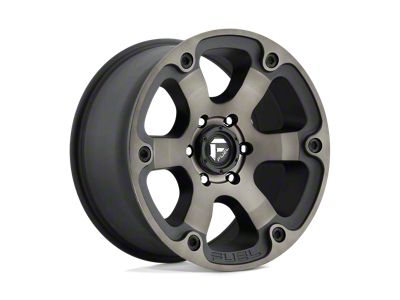 Fuel Wheels Beast Matte Black Double Dark Tint Wheel; 17x10 (18-24 Jeep Wrangler JL)