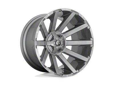 Fuel Wheels Contra Platinum Brushed Gunmetal with Tinted Clear Wheel; 20x10; -18mm Offset (18-24 Jeep Wrangler JL)