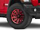 Fuel Wheels Covert Candy Red with Black Bead Ring Wheel; 20x9; 20mm Offset (18-24 Jeep Wrangler JL)