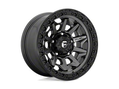 Fuel Wheels Covert Matte Gunmetal with Black Bead Ring Wheel; 20x10; -18mm Offset (18-24 Jeep Wrangler JL)