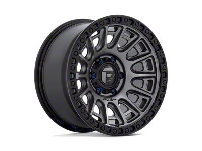 Fuel Wheels Cycle Matte Gunmetal with Black Ring Wheel; 17x9; 1mm Offset (18-24 Jeep Wrangler JL)