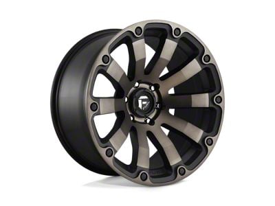 Fuel Wheels Diesel Matte Black Double Dark Tint Wheel; 20x10; -18mm Offset (18-25 Jeep Wrangler JL)