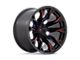 Fuel Wheels Flame Gloss Black Milled with Candy Red Wheel; 20x12 (18-24 Jeep Wrangler JL)