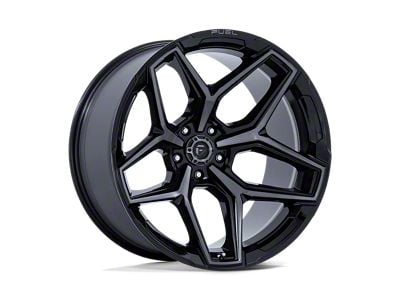 Fuel Wheels Flux Gloss Black Brushed Face with Gray Tint Wheel; 17x9 (18-24 Jeep Wrangler JL)