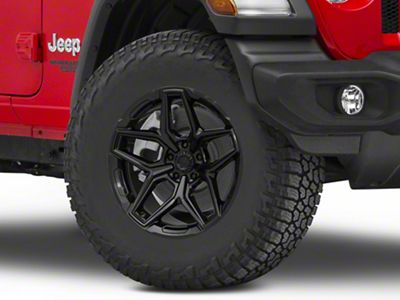 Fuel Wheels Flux Gloss Black Wheel; 17x9 (18-24 Jeep Wrangler JL)