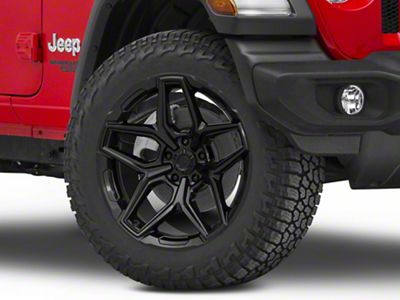 Fuel Wheels Flux Gloss Black Wheel; 20x10; -18mm Offset (18-24 Jeep Wrangler JL)