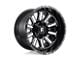 Fuel Wheels Hardline Gloss Black Milled Wheel; 17x9 (18-24 Jeep Wrangler JL)