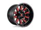 Fuel Wheels Hardline Gloss Black with Red Tinted Clear Wheel; 20x9 (18-24 Jeep Wrangler JL)