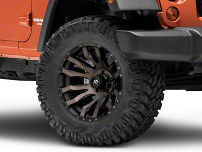 Fuel Wheels Blitz Matte Black Double Dark Tint Wheel; 18x9; -12mm Offset (07-18 Jeep Wrangler JK)