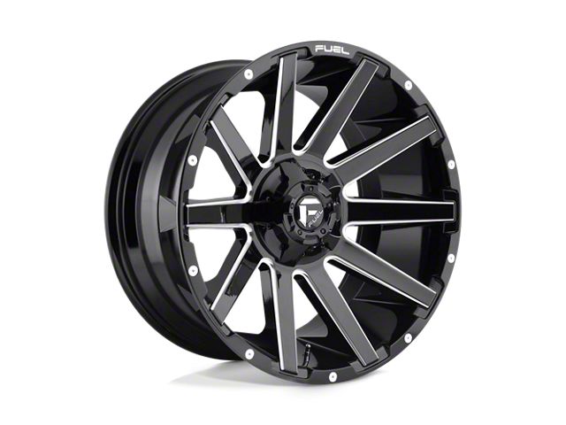 Fuel Wheels Contra Gloss Black Milled Wheel; 26x12 (07-18 Jeep Wrangler JK)