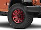 Fuel Wheels Covert Candy Red with Black Bead Ring Wheel; 20x9; 20mm Offset (07-18 Jeep Wrangler JK)