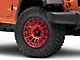 Fuel Wheels Cycle Candy Red with Black Ring Wheel; 20x9 (07-18 Jeep Wrangler JK)