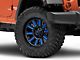 Fuel Wheels Hardline Gloss Black with Blue Tinted Clear Wheel; 20x10; -18mm Offset (07-18 Jeep Wrangler JK)