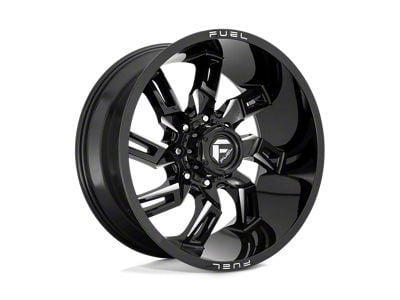 Fuel Wheels Lockdown Gloss Black Milled Wheel; 22x10; -18mm Offset (07-18 Jeep Wrangler JK)