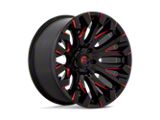 Fuel Wheels Quake Gloss Black Milled with Red Tint Wheel; 20x9; 1mm Offset (07-18 Jeep Wrangler JK)