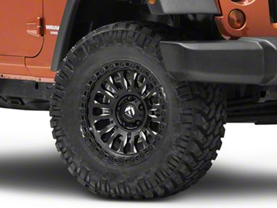 Fuel Wheels Rincon Gloss Black Milled Wheel; 18x9; -12mm Offset (07-18 Jeep Wrangler JK)