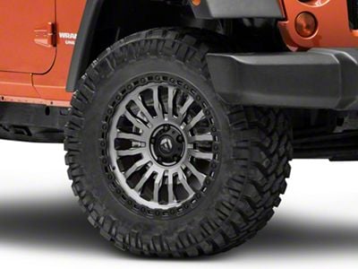 Fuel Wheels Rincon Matte Gunmetal with Black Ring Wheel; 20x10 (07-18 Jeep Wrangler JK)