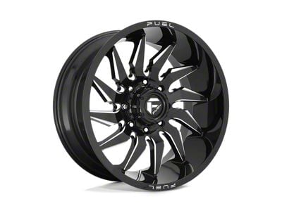 Fuel Wheels Saber Gloss Black Milled Wheel; 22x10 (07-18 Jeep Wrangler JK)