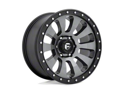 Fuel Wheels Tactic Matte Gunmetal with Black Bead Ring Wheel; 20x9; 20mm Offset (07-18 Jeep Wrangler JK)