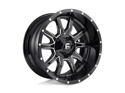 Fuel Wheels Vandal Gloss Black Milled Wheel; 20x10; -18mm Offset (07-18 Jeep Wrangler JK)