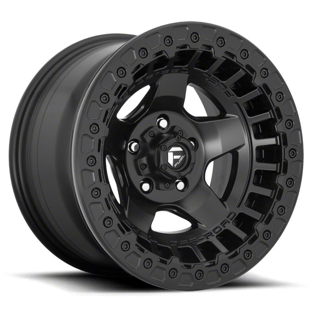 Fuel Wheels Jeep Wrangler Warp Beadlock Matte Black Wheel; 17x9 ...