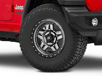 Fuel Wheels Anza Matte GunMetal Wheel; 17x8.5; -6mm Offset (18-25 Jeep Wrangler JL)