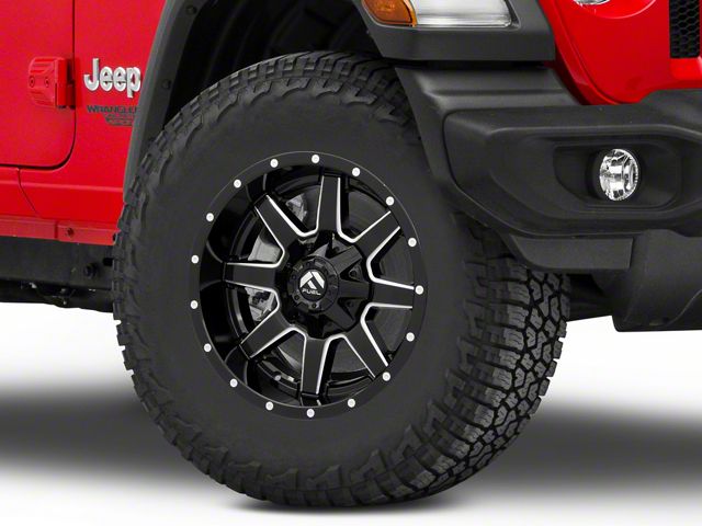 Fuel Wheels Maverick Gloss Black Milled Wheel; 17x9 (18-24 Jeep Wrangler JL)