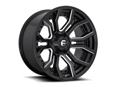 Fuel Wheels Rage Gloss Black Milled Wheel; 20x9; 1mm Offset (18-24 Jeep Wrangler JL)