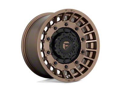 Fuel Wheels Militia Matte Bronze and Black Wheel; 17x9; -12mm Offset (18-24 Jeep Wrangler JL)