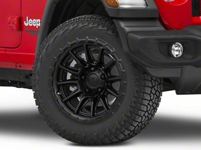Fuel Wheels Piston Blackout Wheel; 20x10 (18-24 Jeep Wrangler JL)