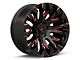 Fuel Wheels Quake Gloss Black Milled with Red Tint Wheel; 20x9 (97-06 Jeep Wrangler TJ)